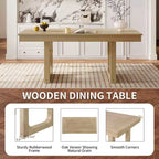 Ensemble de salle à manger MAYEERTY 7 pièces extensible, table rustique de 78" et 6 chaises