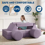Canapé de jeu modulaire pour enfants, canapé explorateur pour enfants 22 pièces/13 pièces, canapé de jeu convertible en mousse pour chambre à coucher et salle de jeux, canapé gris 2 places pour enfants