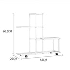Support pour plantes, étagère à plantes, support haut sur roulettes, support de jardinière multi-niveaux pour salon, balcon, jardin