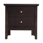 Table de chevet rectangulaire en bois de cerisier HomeStock pour salon et chambre à coucher