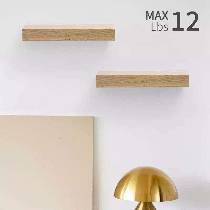 NAYSAYE Étagères Flottantes Murales en Bois avec Supports Invisibles pour Salle de Bain Chambre Salon Cuisine, Multicolore