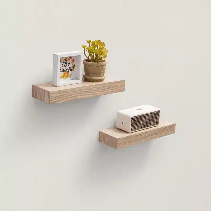 NAYSAYE Étagères Flottantes Murales en Bois avec Supports Invisibles pour Salle de Bain Chambre Salon Cuisine, Multicolore