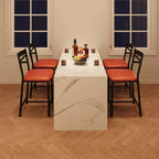 Lot de 2 tabourets de bar, chaises de bar hauteur comptoir avec dossier, coussin épais et cuir PU, chaises de salle à manger rembourrées pour îlot de cuisine, bar, salle à manger