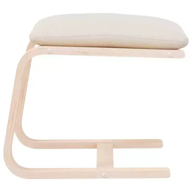 vidaXL Ottoman Repose-pieds Pouf Tabouret Tissu Salon - Crème