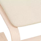 vidaXL Ottoman Repose-pieds Pouf Tabouret Tissu Salon - Crème