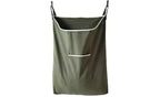 Narwey Laundry Collector, Laundry Hamper, Door Hanging Laundry bag with hooks (Army green, 65Liters)