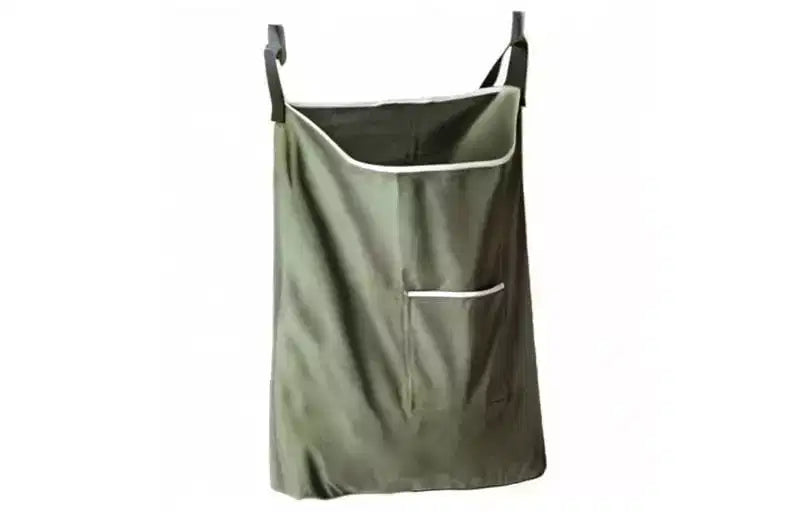 Narwey Panier à linge sale, à suspendre à la porte avec crochets (Vert armée, 65 litres)