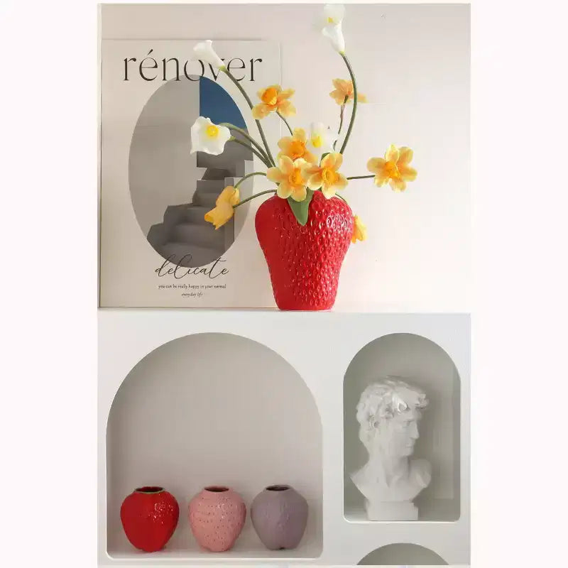 Vase en céramique peint à la main NotArt, ornement vitré moderne et minimaliste pour hydroponie
