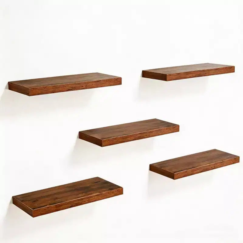 Étagères murales flottantes, étagères murales rustiques avec supports métalliques, étagères de présentation en bois pour chambre, salon, salle de bain, plantes et décoration