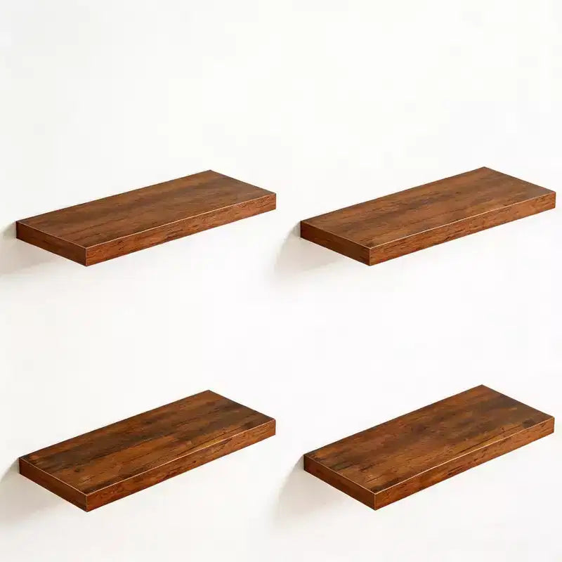 Étagères murales flottantes, étagères murales rustiques avec supports métalliques, étagères de présentation en bois pour chambre, salon, salle de bain, plantes et décoration