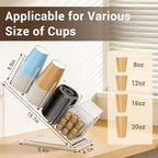 Organisateur de capsules de café en acrylique, distributeur de dosettes transparent durable pour cuisine et bar à café