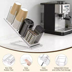 Organisateur de capsules de café en acrylique, distributeur de dosettes transparent durable pour cuisine et bar à café