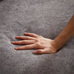 Canapé 3 places capitonné en chenille gris 61,5 avec accoudoirs cloutés couleur cuivre, 2 coussins