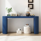 Console Navy / Noir / Naturel avec pieds à rayures verticales – Simple