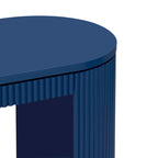 Console Navy / Noir / Naturel avec pieds à rayures verticales – Simple