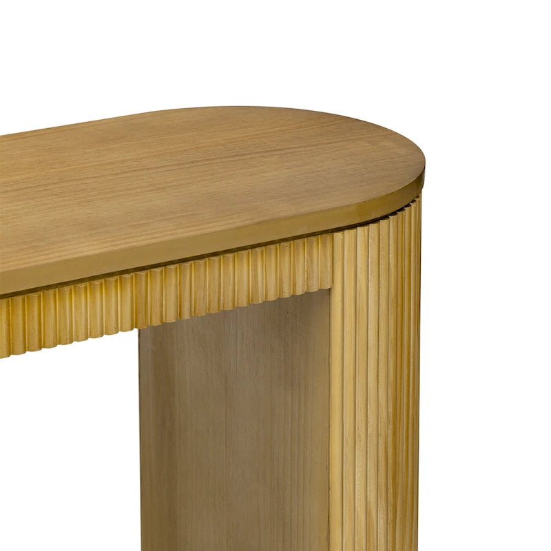 Console Navy / Noir / Naturel avec pieds à rayures verticales – Simple