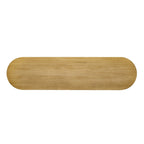 Console Navy / Noir / Naturel avec pieds à rayures verticales – Simple