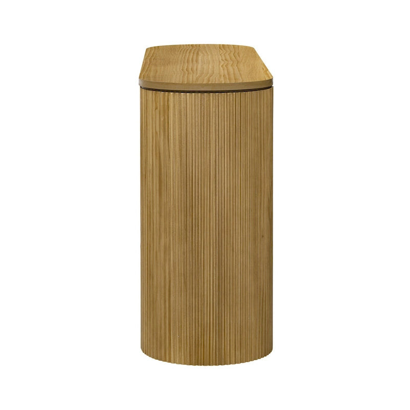 Console Navy / Noir / Naturel avec pieds à rayures verticales – Simple