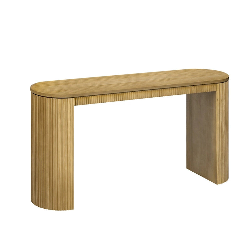Console Navy / Noir / Naturel avec pieds à rayures verticales – Simple