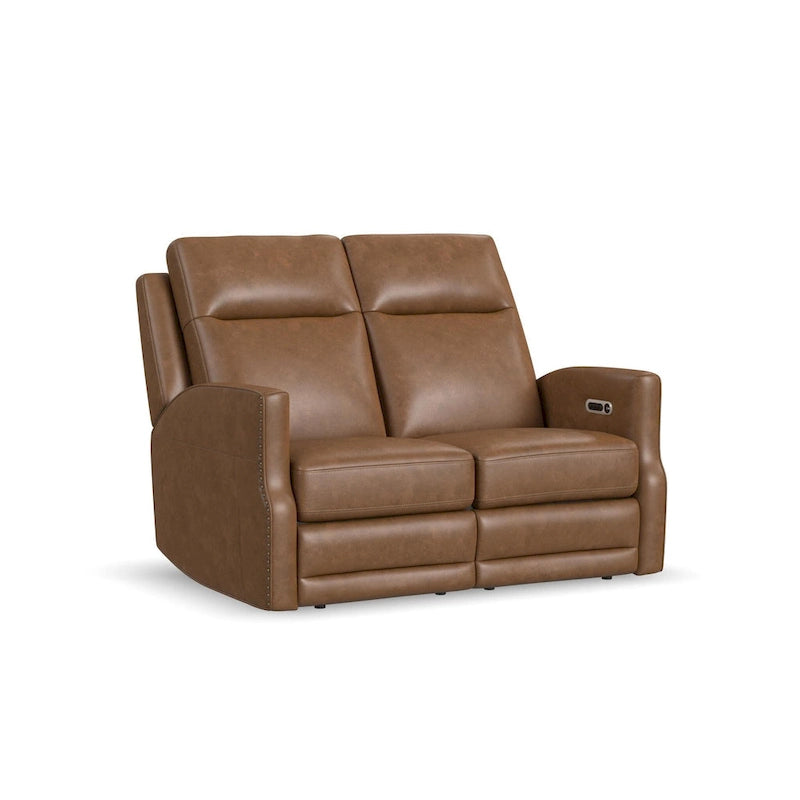 Causeuse inclinable électrique Cedar / Cinder avec appuie-tête et support lombaire – 2 places