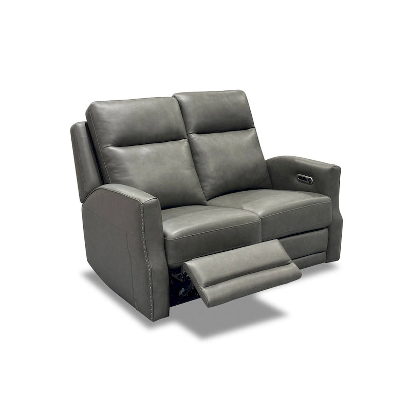 Causeuse inclinable électrique Cedar / Cinder avec appuie-tête et support lombaire – 2 places