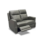 Causeuse inclinable électrique Cedar / Cinder avec appuie-tête et support lombaire – 2 places