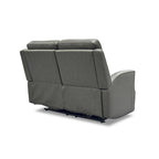Causeuse inclinable électrique Cedar / Cinder avec appuie-tête et support lombaire – 2 places