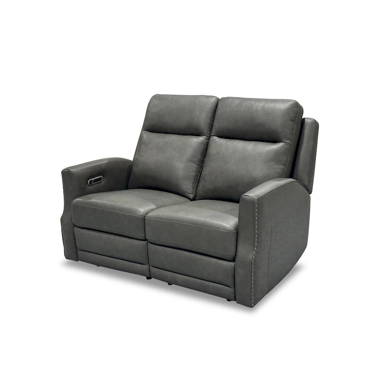 Causeuse inclinable électrique Cedar / Cinder avec appuie-tête et support lombaire – 2 places
