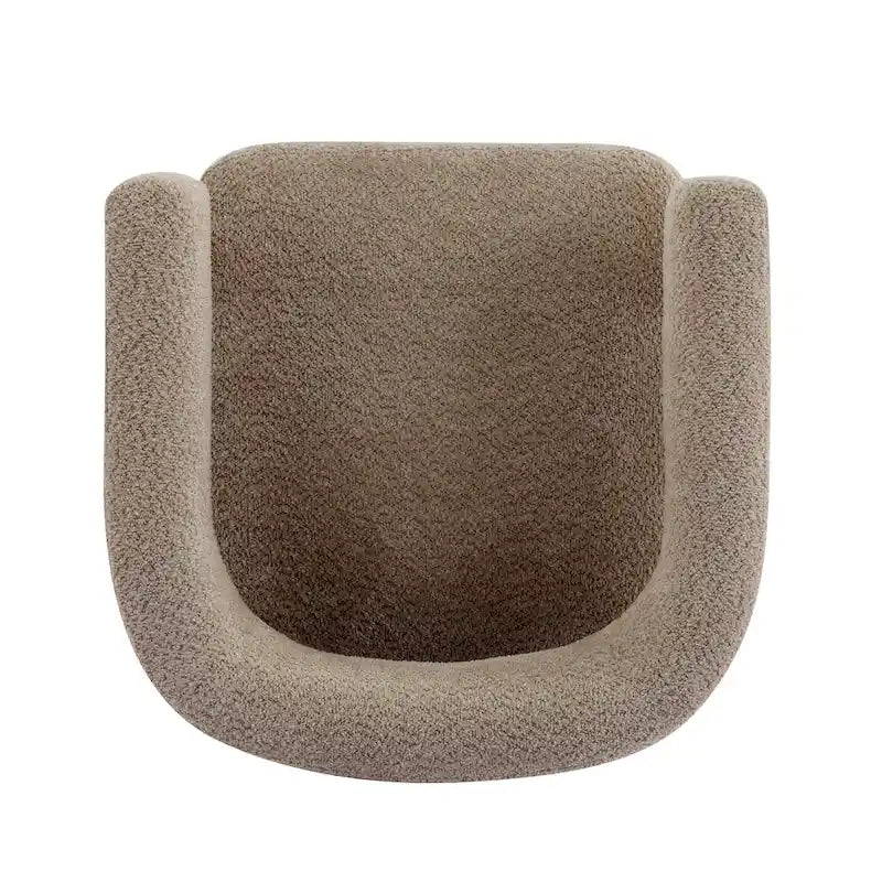 Fauteuil Boucle – Multicolore, pieds en bois d'hévéa, une place