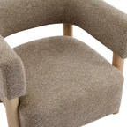 Fauteuil Boucle – Multicolore, pieds en bois d'hévéa, une place