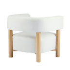 Fauteuil Boucle – Multicolore, pieds en bois d'hévéa, une place