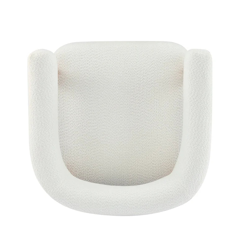 Fauteuil Boucle – Multicolore, pieds en bois d'hévéa, une place