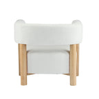 Fauteuil Boucle – Multicolore, pieds en bois d'hévéa, une place