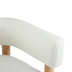 Fauteuil Boucle – Multicolore, pieds en bois d'hévéa, une place