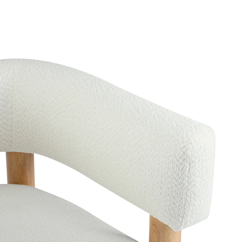 Fauteuil Boucle – Multicolore, pieds en bois d'hévéa, une place