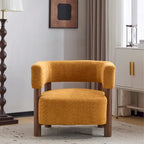 Fauteuil Boucle – Multicolore, pieds en bois d'hévéa, une place