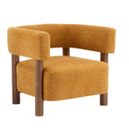 Fauteuil Boucle – Multicolore, pieds en bois d'hévéa, une place