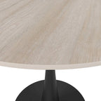 Table à manger ronde sur pied pour 4 personnes – Plateau en pierre frittée, 3 couleurs