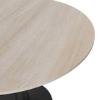Table à manger ronde sur pied pour 4 personnes – Plateau en pierre frittée, 3 couleurs