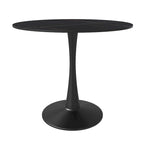 Table à manger ronde sur pied pour 4 personnes – Plateau en pierre frittée, 3 couleurs
