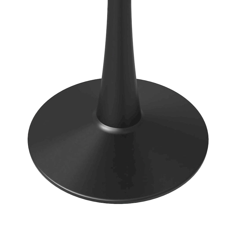 Table à manger ronde sur pied pour 4 personnes – Plateau en pierre frittée, 3 couleurs