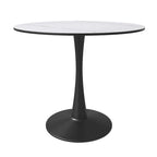 Table à manger ronde sur pied pour 4 personnes – Plateau en pierre frittée, 3 couleurs