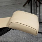 Fauteuil relax pivotant en similicuir PU blanc cassé, manuel, 1 place