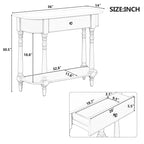 Table console étroite avec tiroir et étagère ouverte Gris / Blanc / Beige+Blanc / Bleu marine