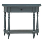 Table console étroite avec tiroir et étagère ouverte Gris / Blanc / Beige+Blanc / Bleu marine