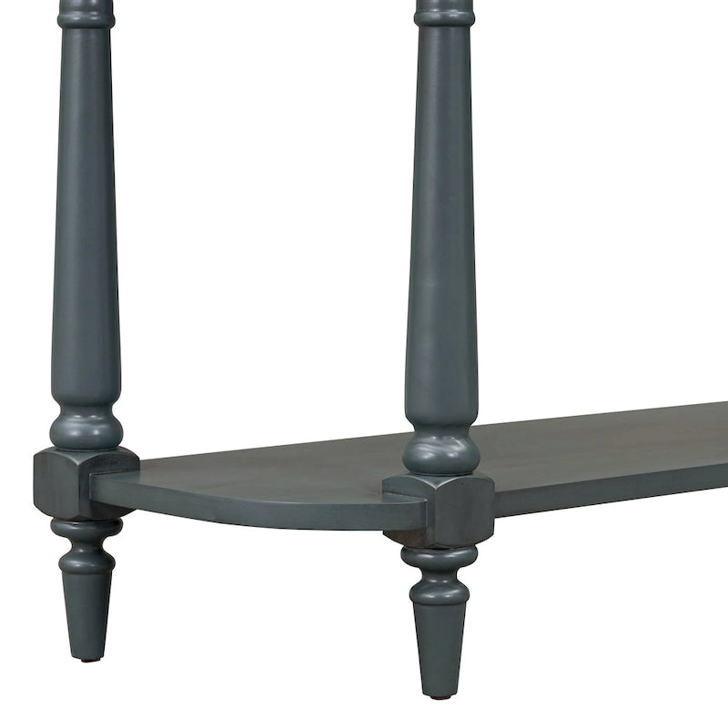 Table console étroite avec tiroir et étagère ouverte Gris / Blanc / Beige+Blanc / Bleu marine