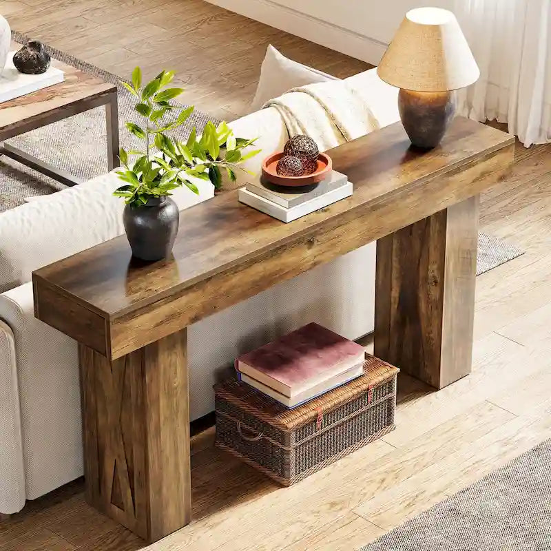 Console rustique, 160 cm, utilisation par 1 personne