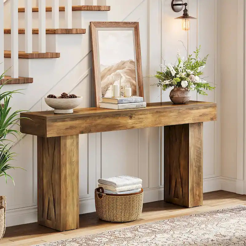 Console rustique, 160 cm, utilisation par 1 personne
