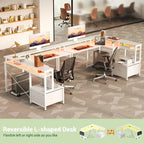 Bureau d'angle en L avec bande LED et prise de courant – Noir / Marron Rustique / Chêne Gris / Blanc, 1 personne