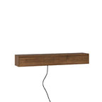 Meuble TV flottant en bois avec lumières LED et rangement – 1 unité